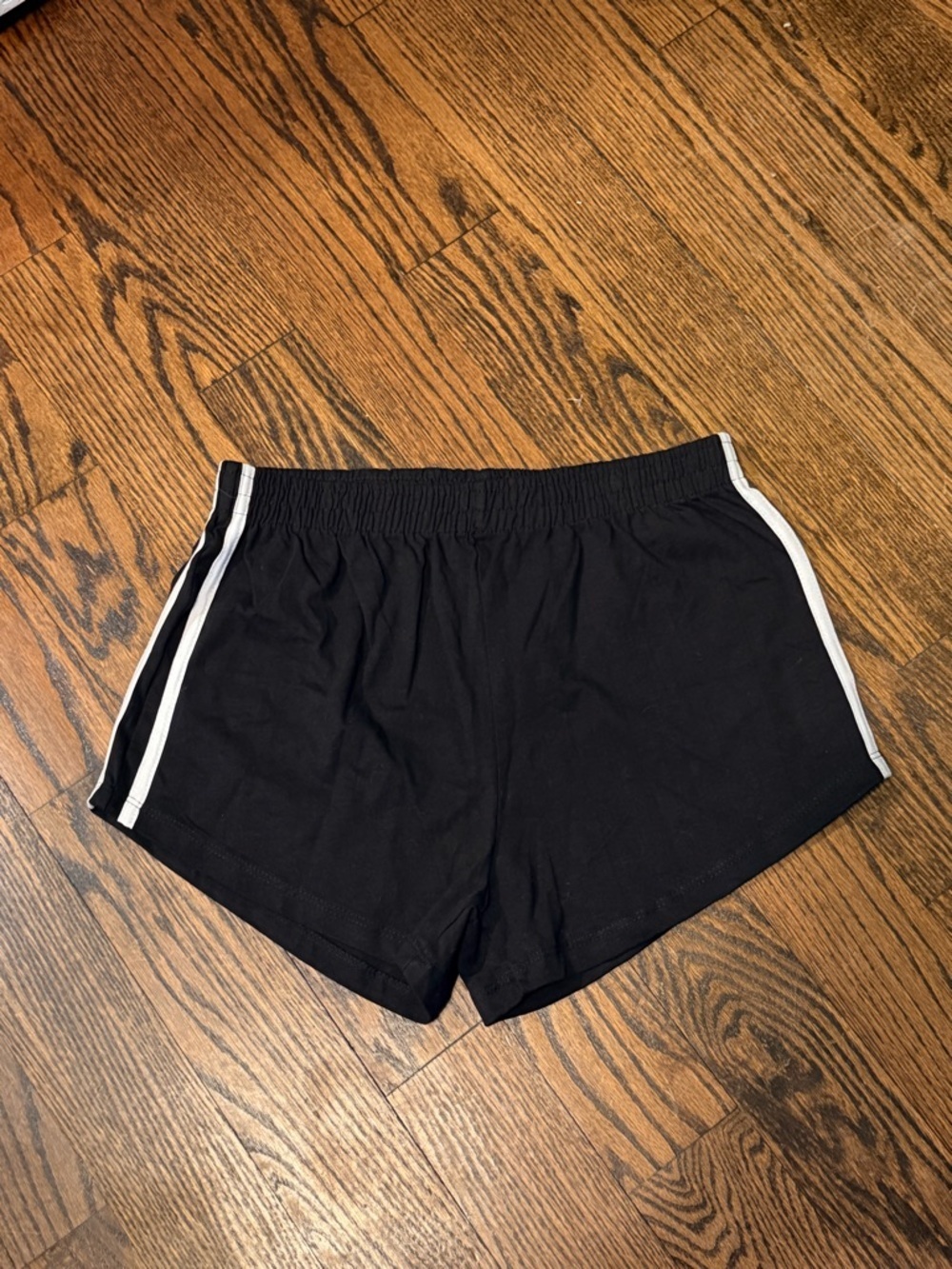 ArdenebBlack Women's Athletic Shorts with White Side Trim
